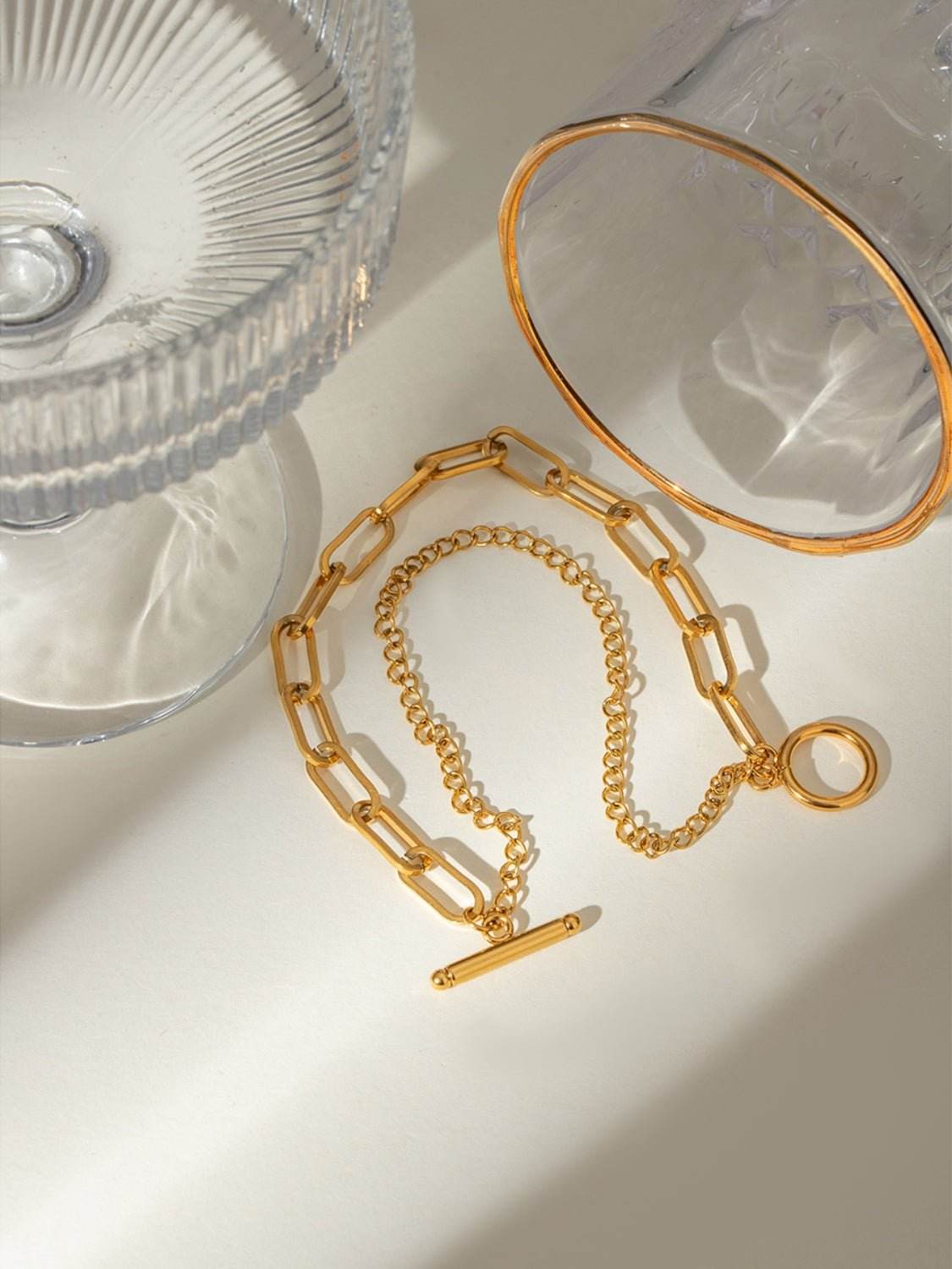 18K Gold-Plated Stainless Steel Chain Bracelet - Delanoir