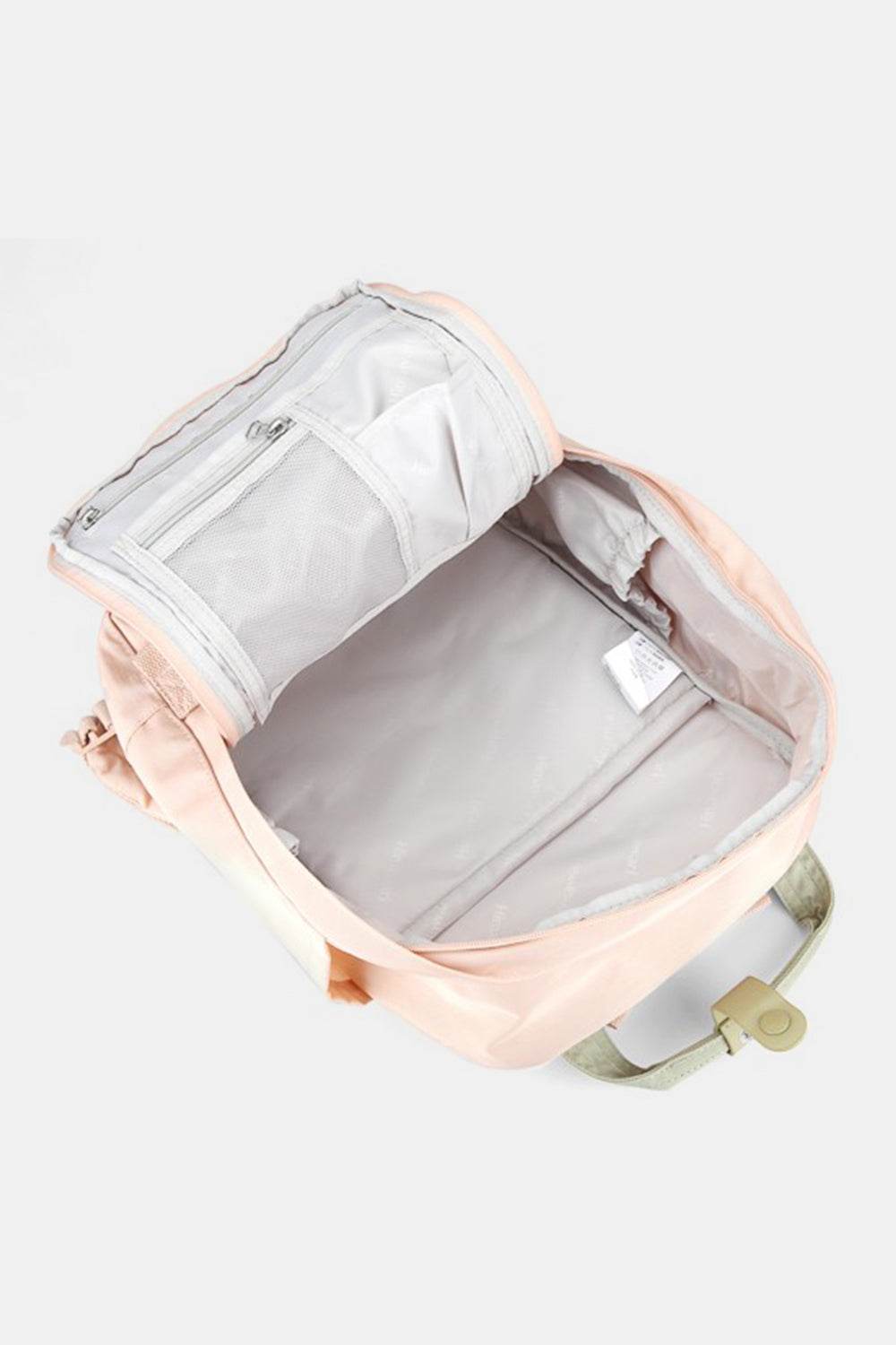 Himawari Contrast Waterproof Canvas Backpack Bag with Round Label - Delanoir