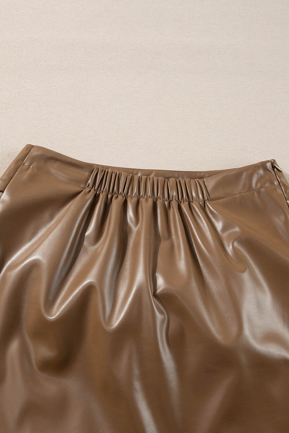 Bowknot Elastic Waist Mini Skirt - Delanoir