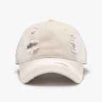 Distressed Adjustable Cotton Baseball Cap - Delanoir