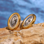 18K Gold-Plated Stainless Steel Stud Earring - Delanoir