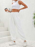 Textured Pull-On Joggers - Delanoir