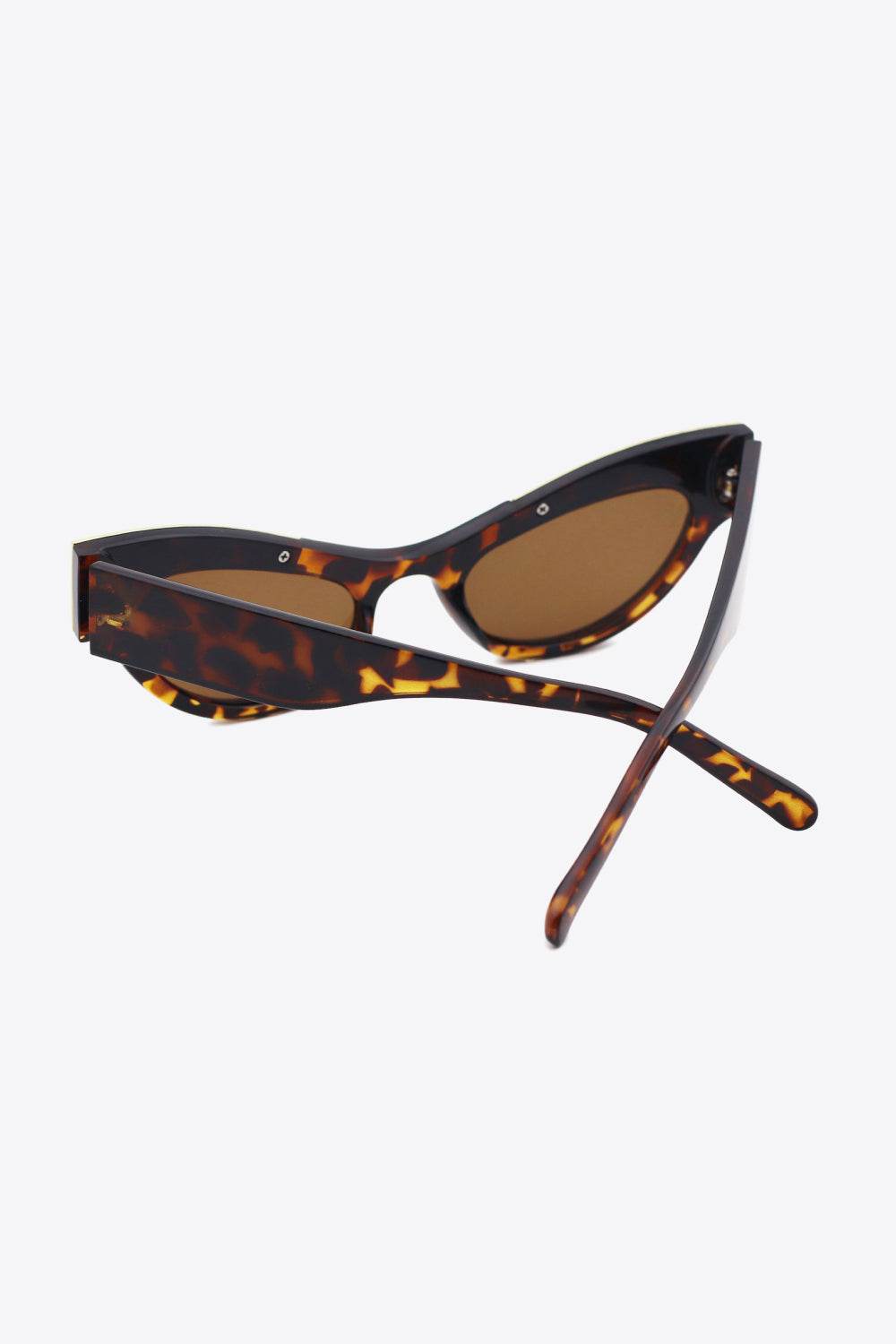 UV400 Rhinestone Trim Cat-Eye Sunglasses - Delanoir