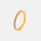 Titanium Steel Inlaid Zircon Ring - Delanoir