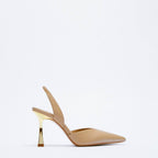 PU Leather Point Toe Stiletto Heel Pumps - Delanoir
