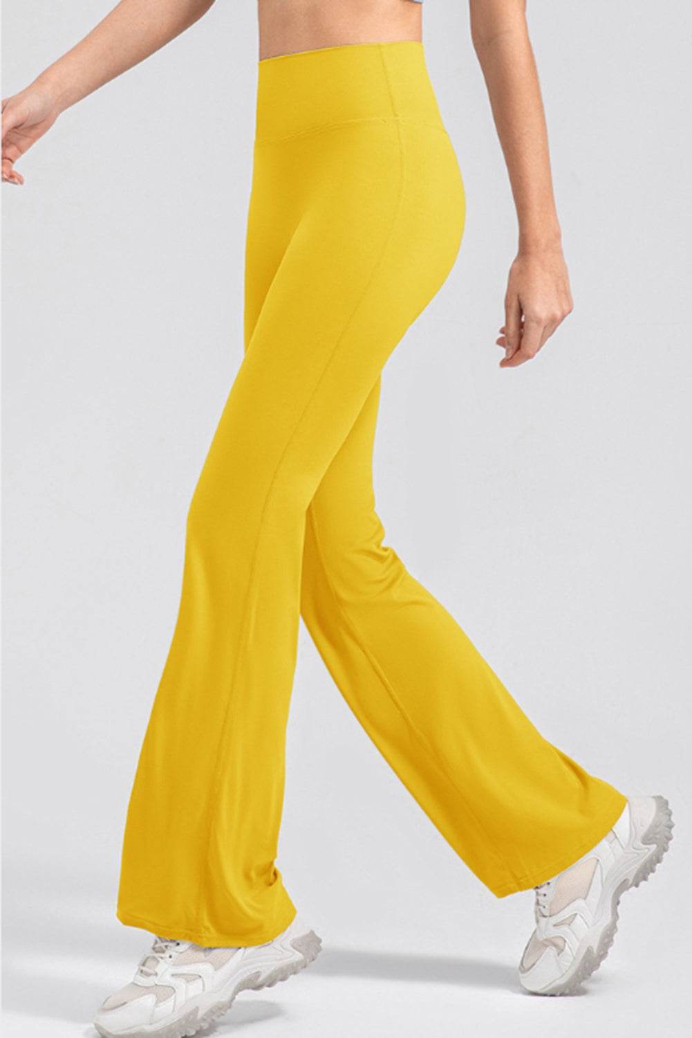 High Waist Straight Active Pants - Delanoir