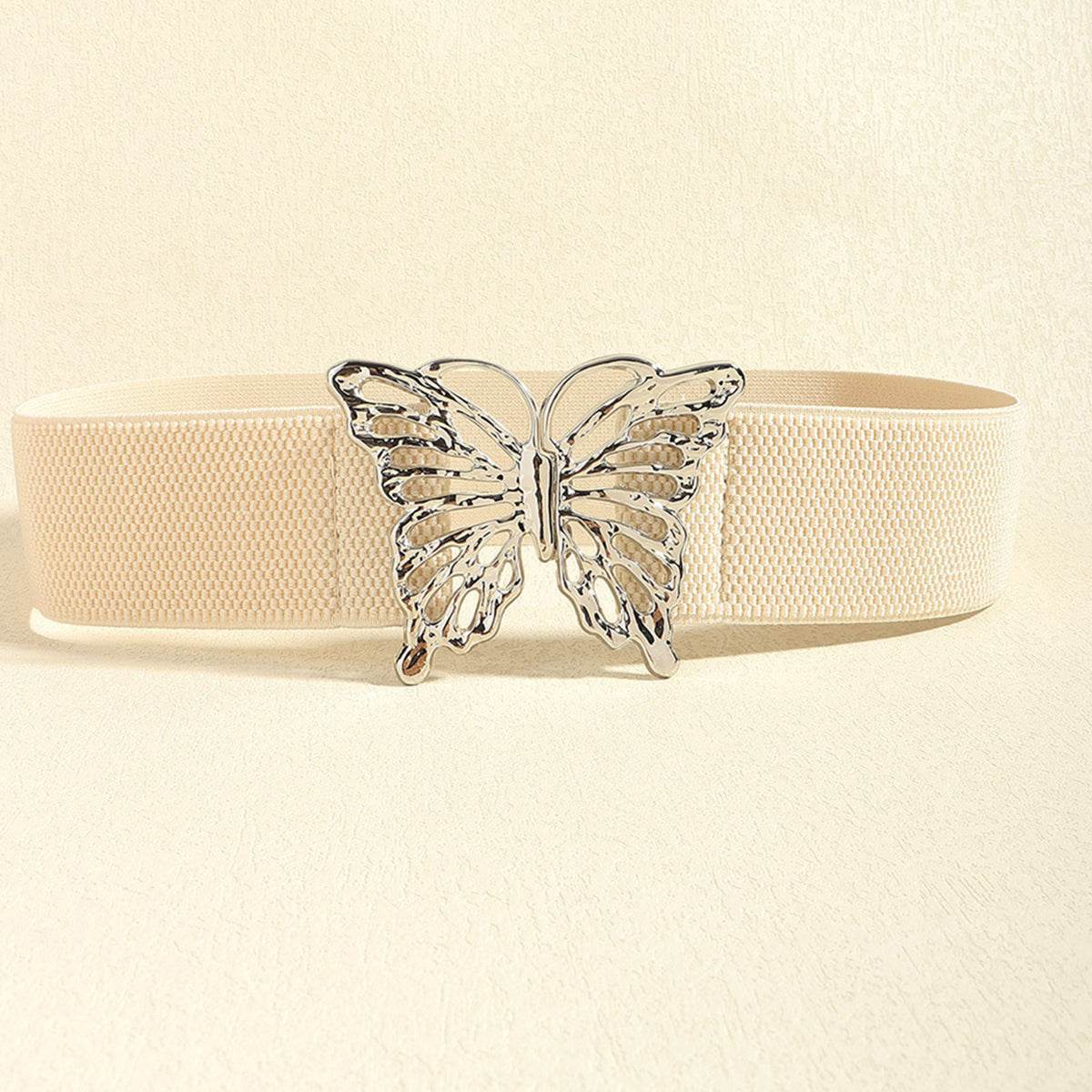 Butterfly Alloy Buckle Elastic Belt - Delanoir