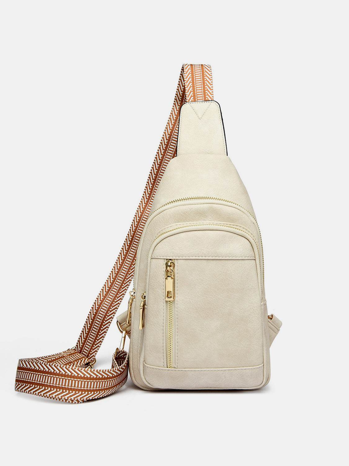 PU Leather Adjustable Strap Crossbody Bag - Delanoir