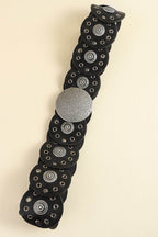 Round Shape PU Leather Belt - Delanoir