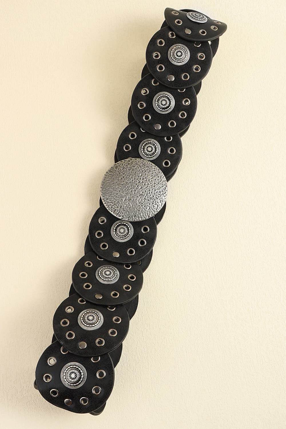 Round Shape PU Leather Belt - Delanoir