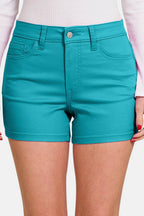 Zenana High Waist Denim Shorts - Delanoir