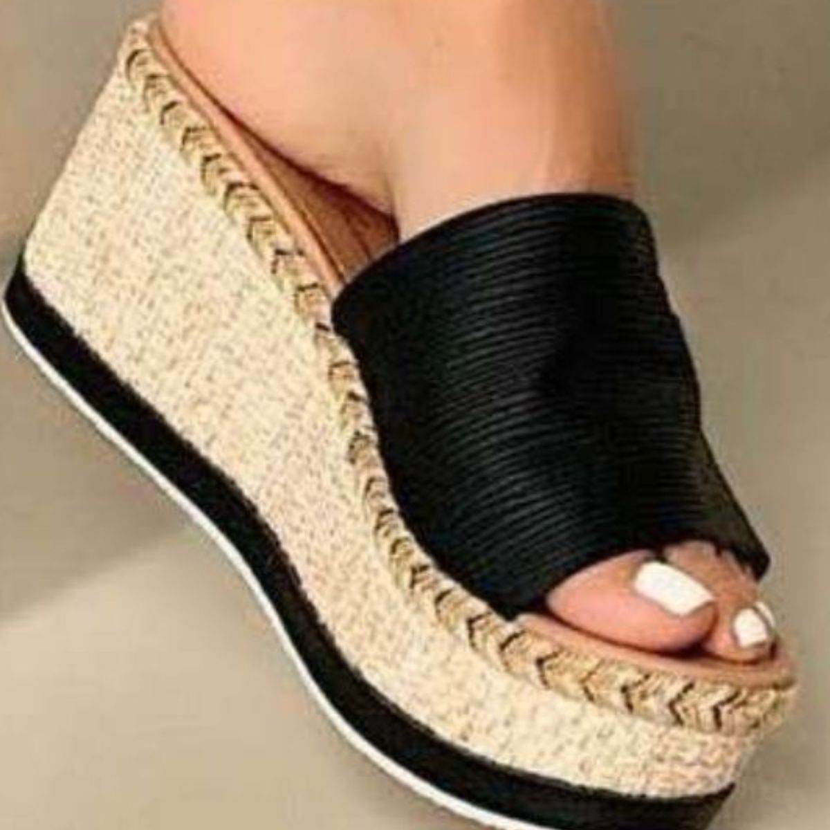 PU Leather Open Toe Sandals - Delanoir