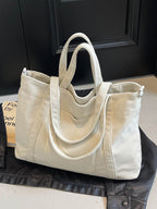 Corduroy Solid Large Tote Bag - Delanoir