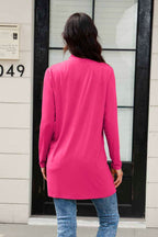 Basic Bae Full Size Open Front Long Sleeve Cardigan with Pockets - Delanoir