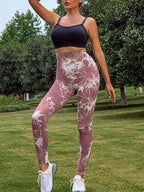 Tie-Dye High Waist Active Leggings - Delanoir