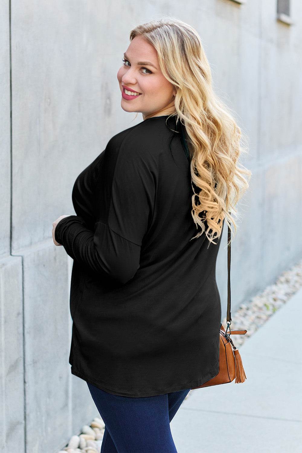 Basic Bae Full Size Round Neck Dropped Shoulder T-Shirt - Delanoir