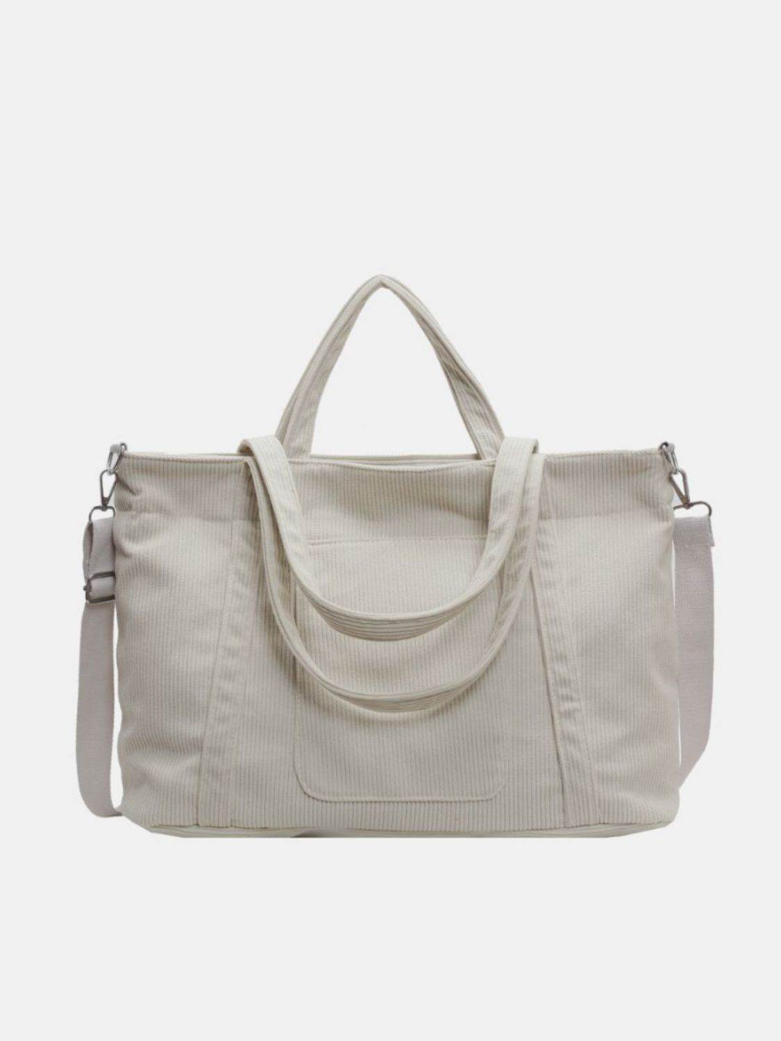 Corduroy Solid Large Tote Bag - Delanoir