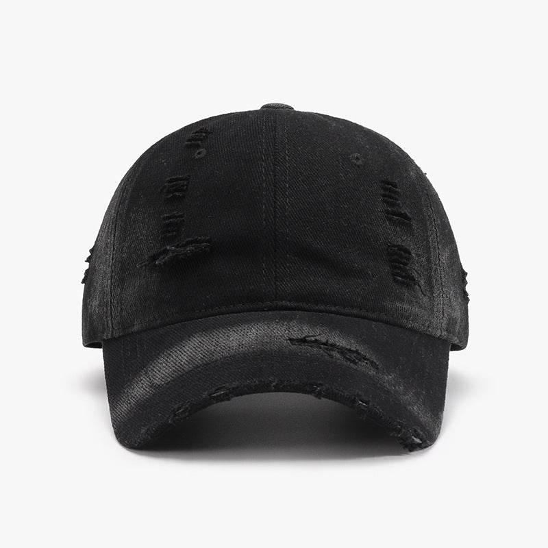 Distressed Adjustable Cotton Baseball Cap - Delanoir