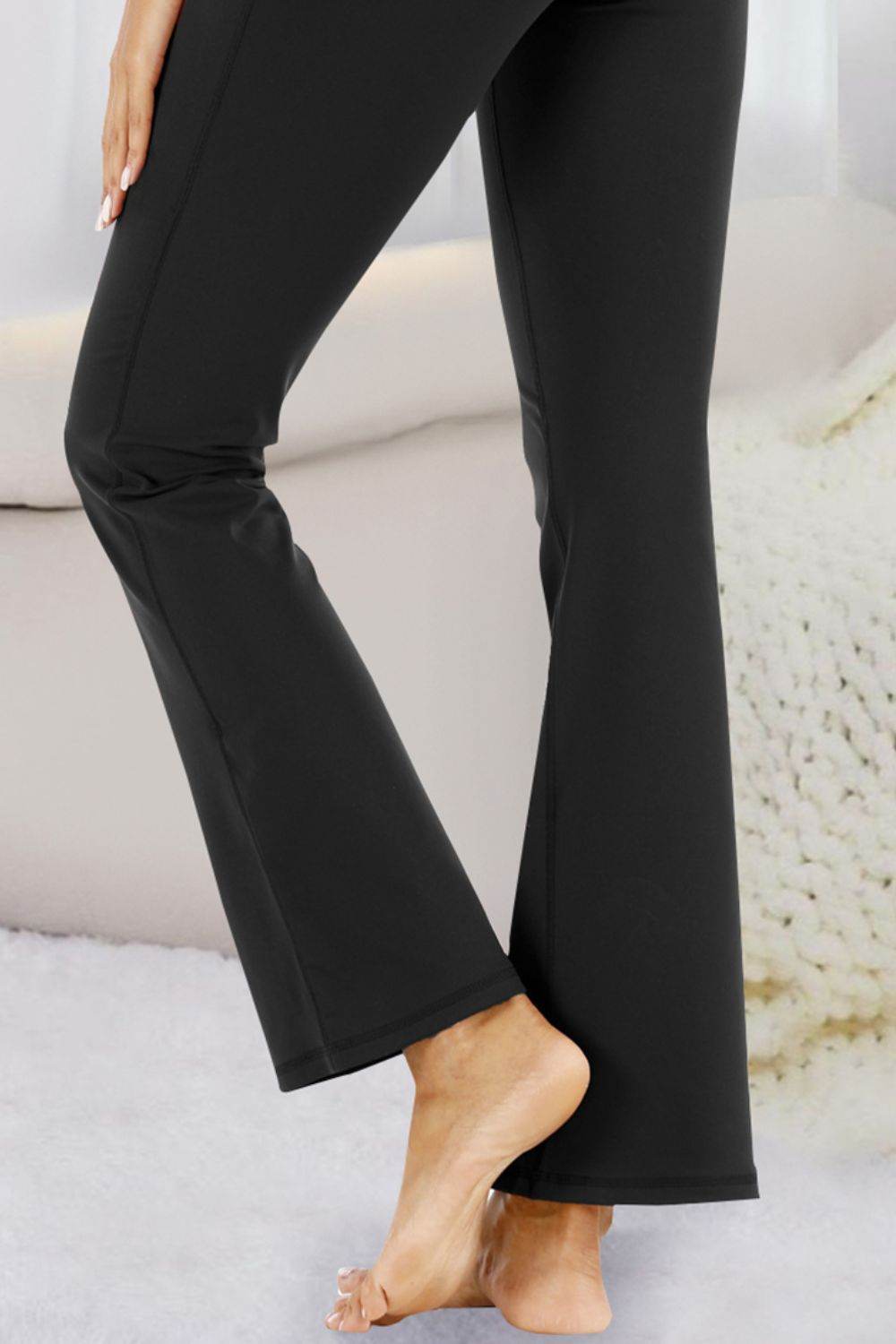 Pocketed High Waist Active Pants - Delanoir
