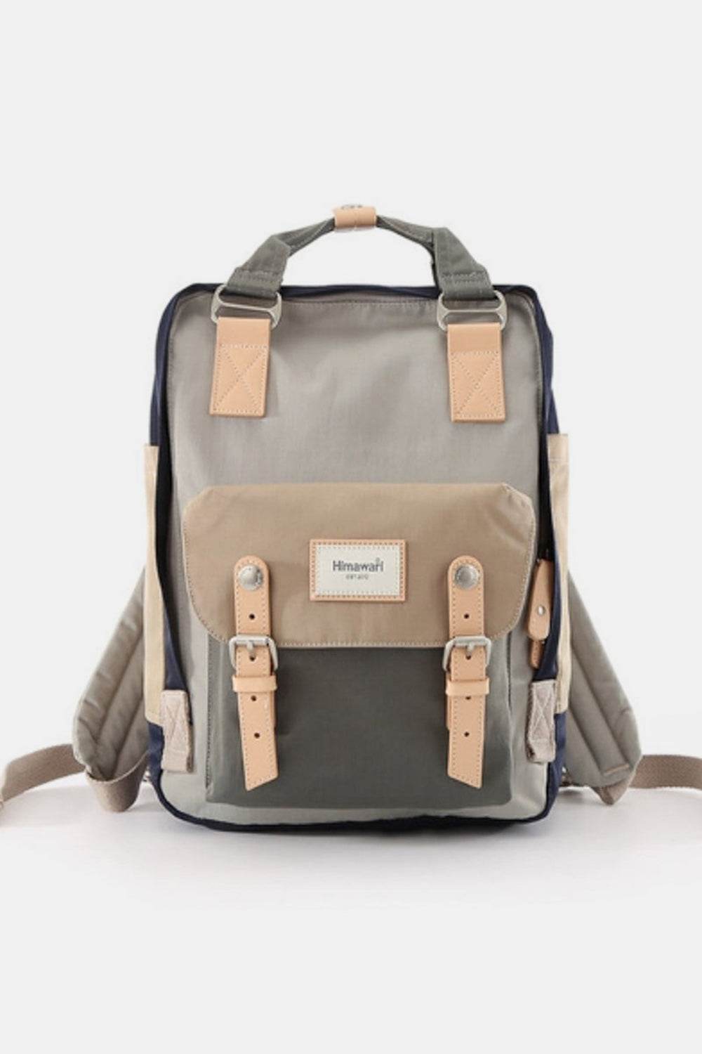 Himawari Contrast Waterproof Nylon Backpack Bag - Delanoir