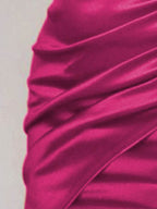 Ruched Spaghetti strap Wrap Dress - Delanoir