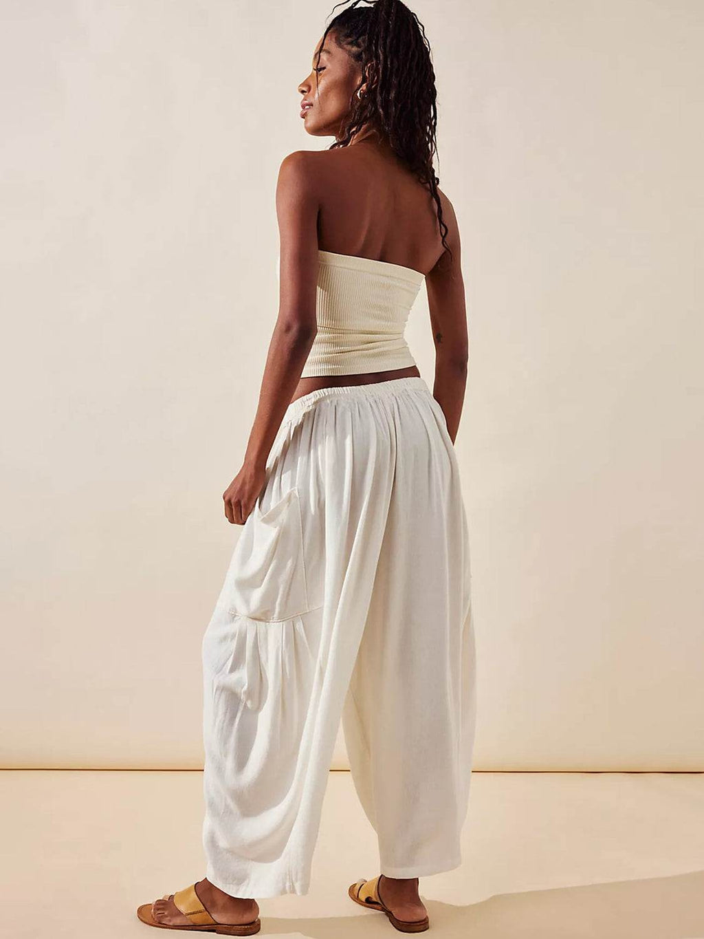 Full Size Wide Leg Pants with Pockets - Delanoir