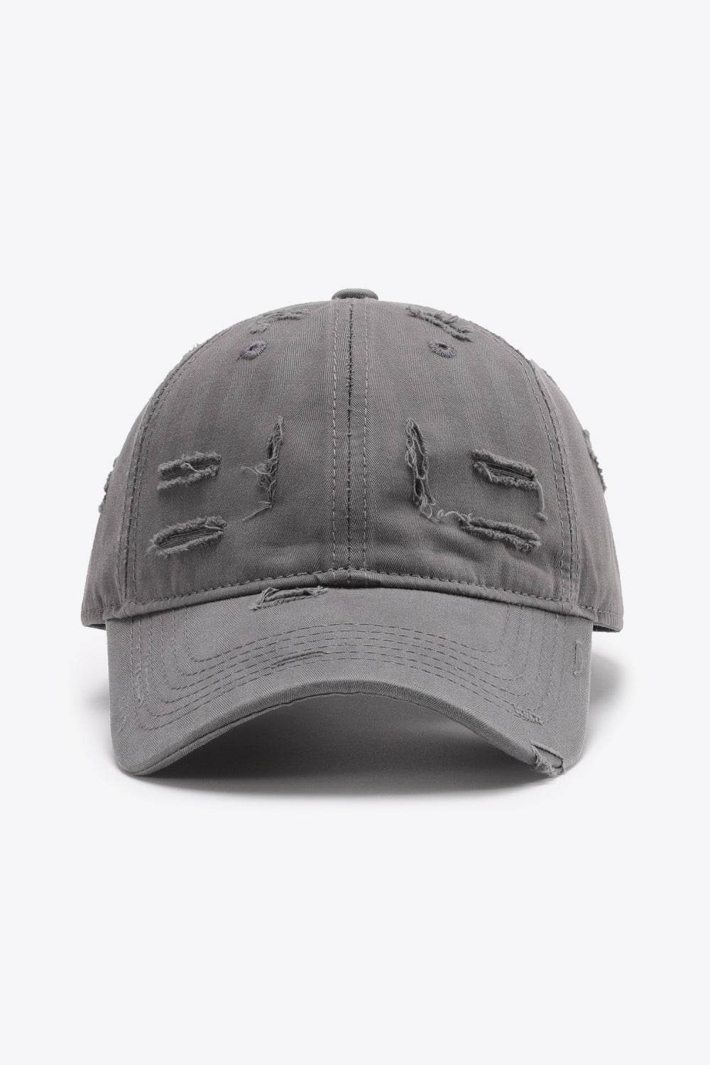 Distressed Adjustable Baseball Cap - Delanoir