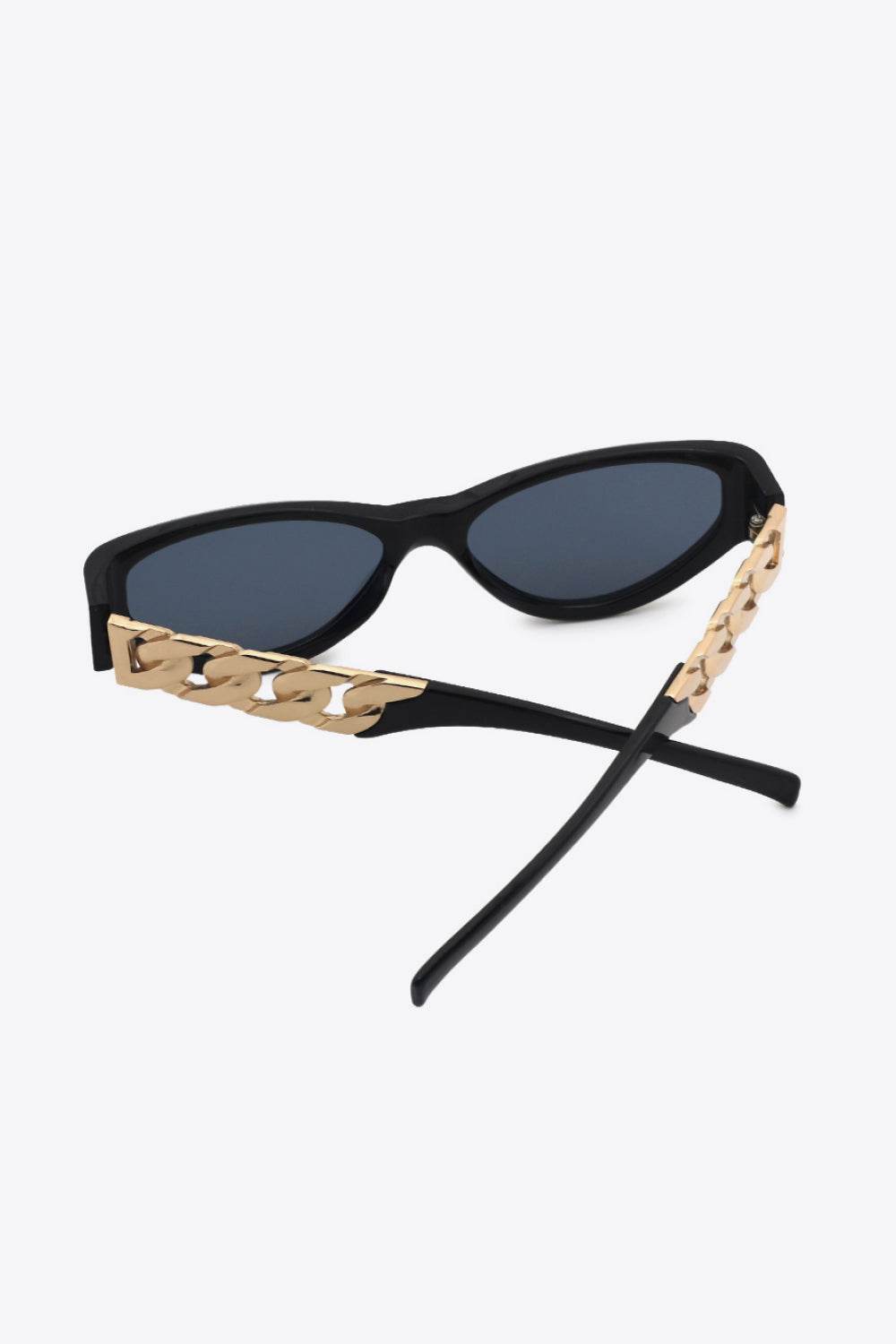 Chain Detail Temple Cat Eye Sunglasses - Delanoir