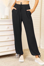 Basic Bae Full Size Soft Rayon Drawstring Waist Pants with Pockets - Delanoir