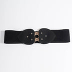 Alloy Leaf Buckle Elastic Belt - Delanoir