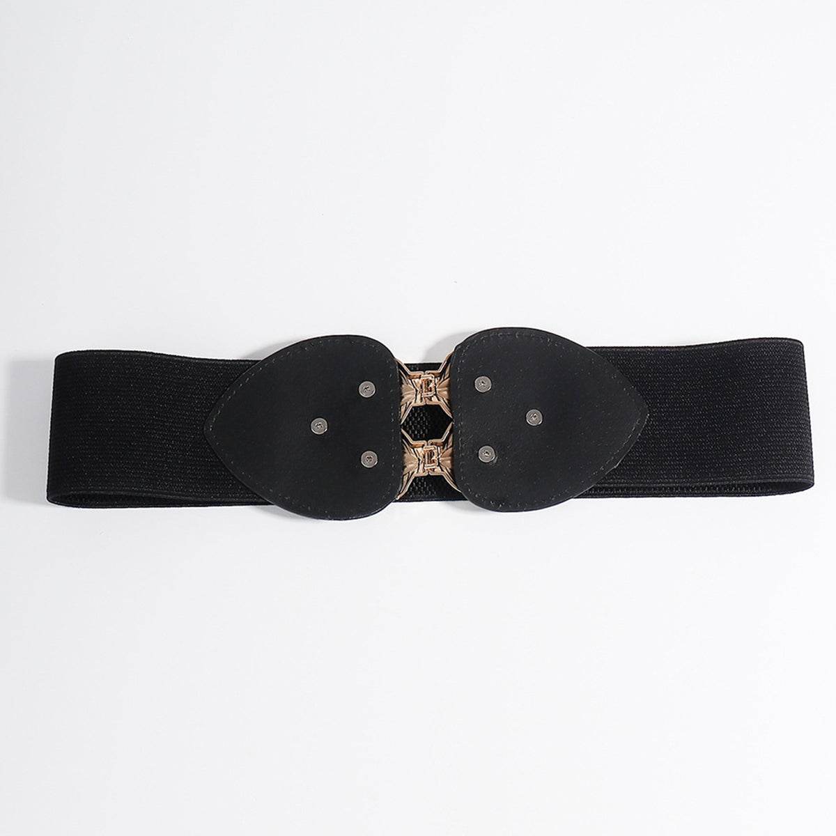 Alloy Leaf Buckle Elastic Belt - Delanoir