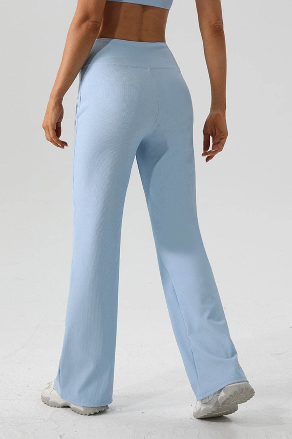 High Waist Straight Active Pants - Delanoir