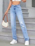 Distressed Jeans with Pockets - Delanoir