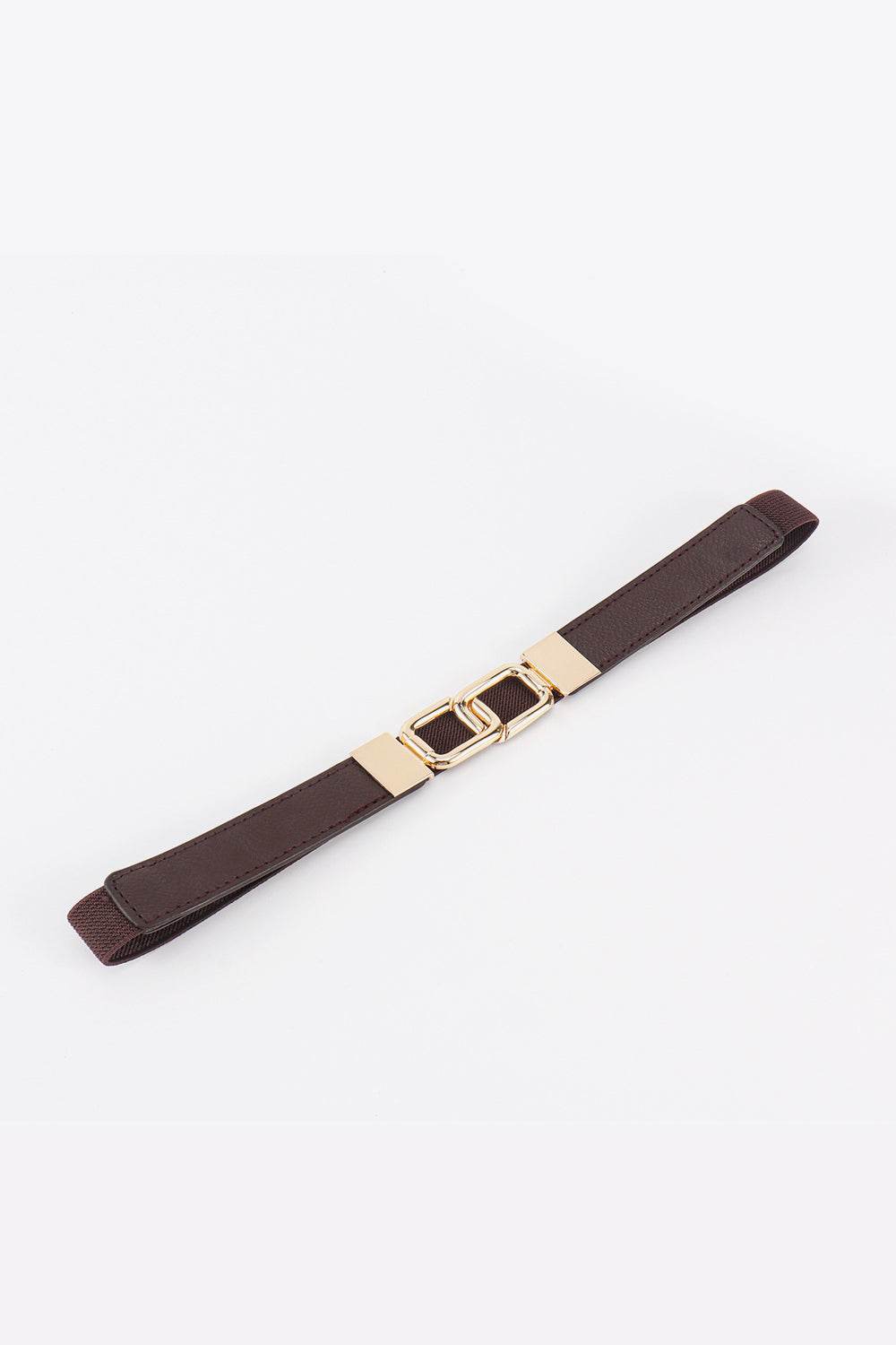 Geometric Double Buckle Elastic Belt - Delanoir