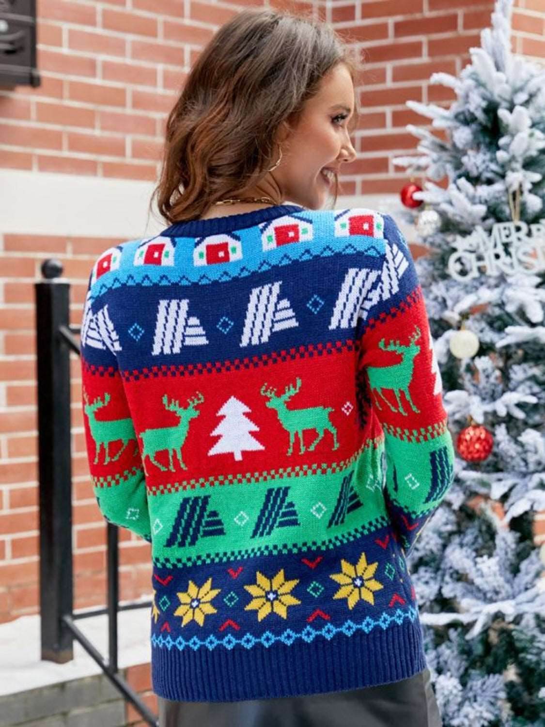 Christmas Round Neck Sweater - Delanoir