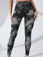 Tie-Dye High Waist Active Leggings - Delanoir