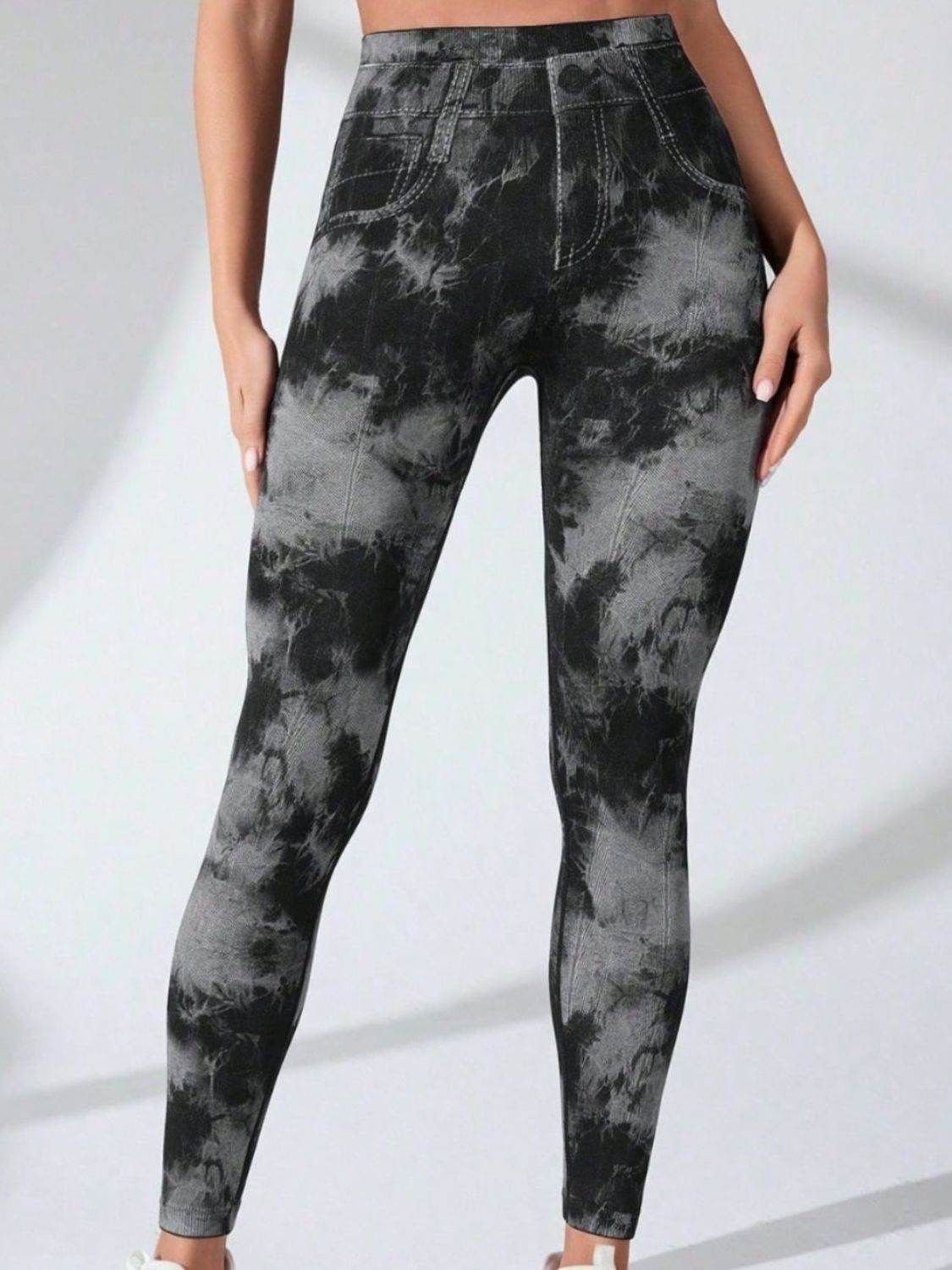 Tie-Dye High Waist Active Leggings - Delanoir