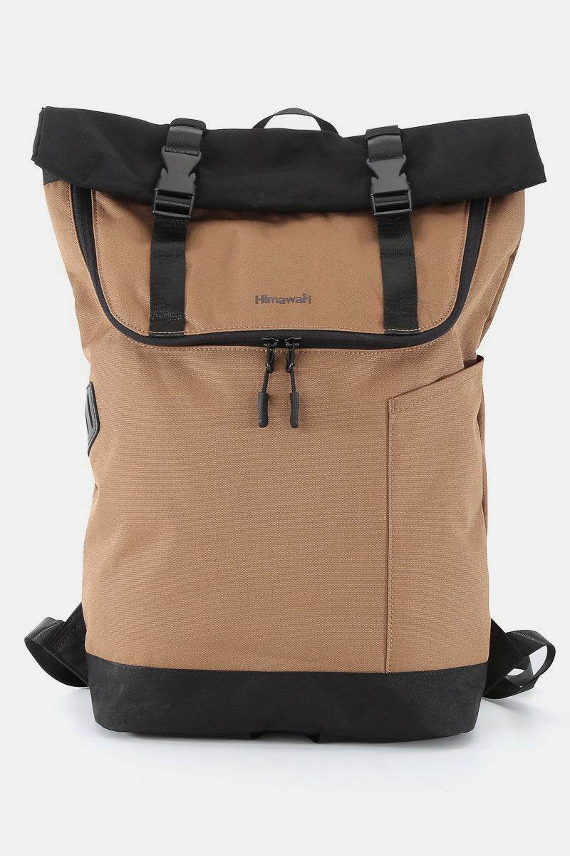 Himawari Contrast Waterproof Canvas Backpack Bag - Delanoir