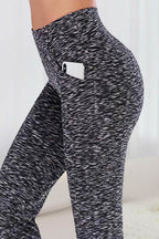 Pocketed High Waist Active Pants - Delanoir