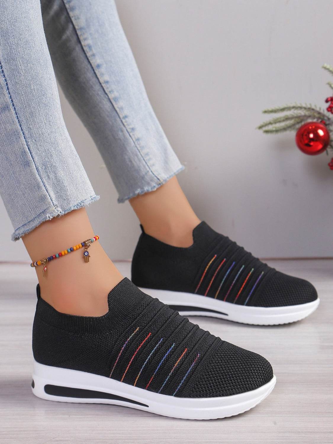 Breathable Mesh Wedge Sneakers - Delanoir