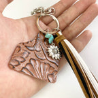 Turquoise Fringe Detail Key Chain - Delanoir