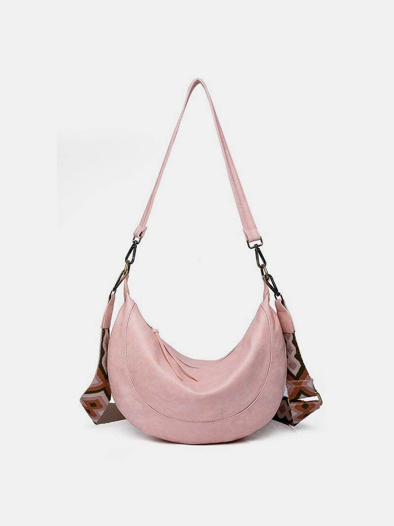 PU Leather Removable Strap Crossbody Bag - Delanoir