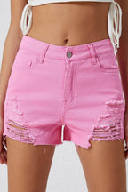 Distressed Denim Shorts - Delanoir