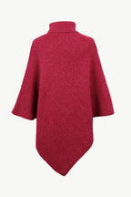 Turtleneck Buttoned Poncho - Delanoir