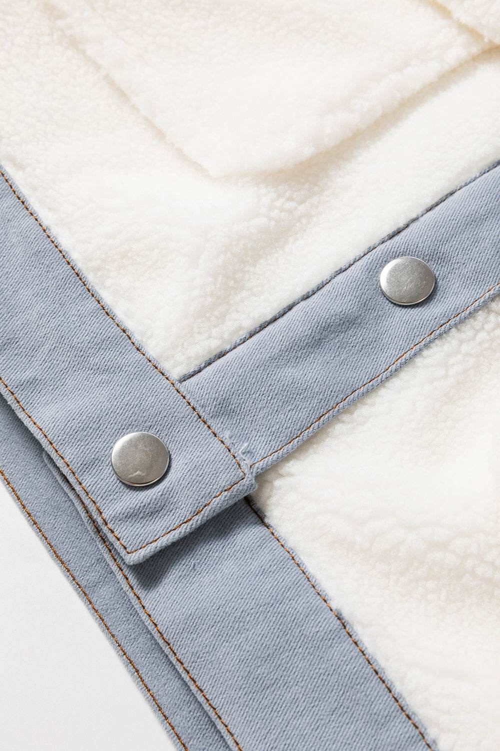 Contrast Trim Snap Down Jacket - Delanoir