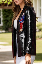 Sequin Nutcracker Long Sleeve Blazer - Delanoir