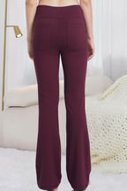 Pocketed High Waist Active Pants - Delanoir