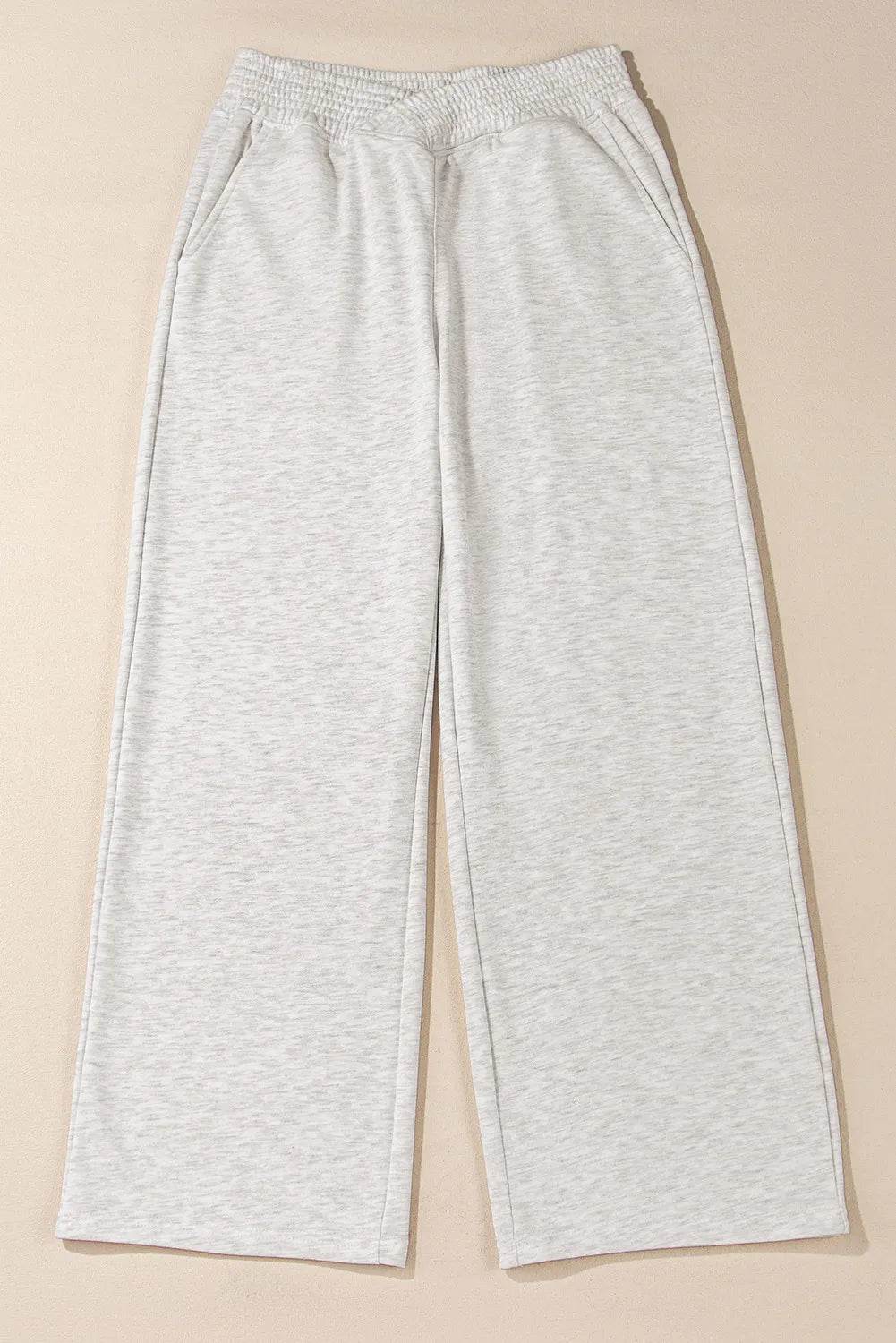 Elastic Waist Active Pants with Pockets - Delanoir