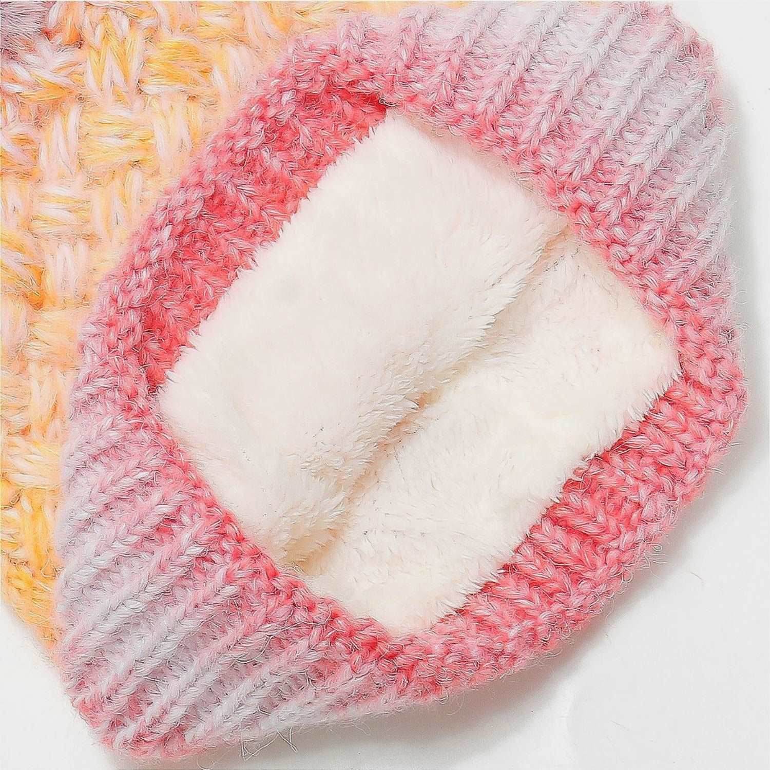 Gradient Knit Hat with Pompom - Delanoir