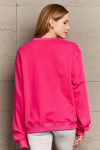 Simply Love Full Size MAMA CLAUS Round Neck Sweatshirt - Delanoir